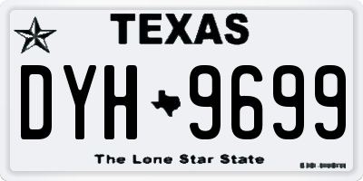 TX license plate DYH9699