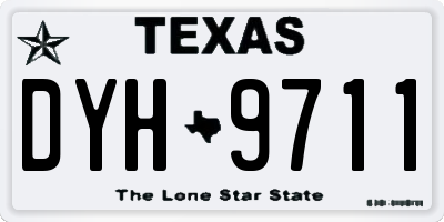 TX license plate DYH9711