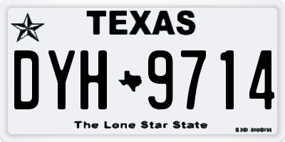 TX license plate DYH9714