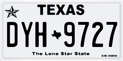 TX license plate DYH9727