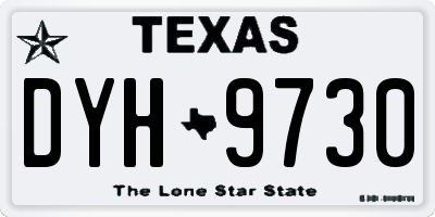 TX license plate DYH9730