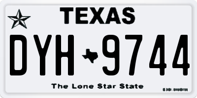 TX license plate DYH9744