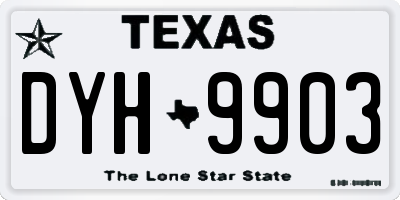 TX license plate DYH9903