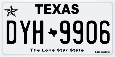 TX license plate DYH9906