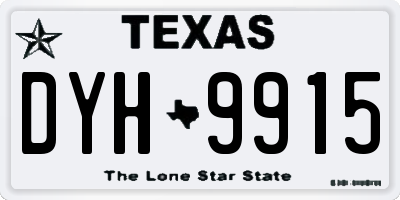 TX license plate DYH9915
