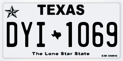 TX license plate DYI1069