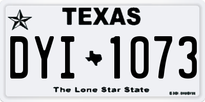 TX license plate DYI1073