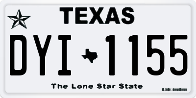 TX license plate DYI1155