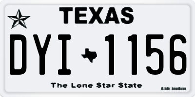 TX license plate DYI1156