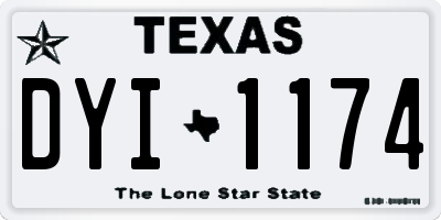 TX license plate DYI1174