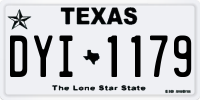 TX license plate DYI1179