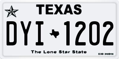 TX license plate DYI1202