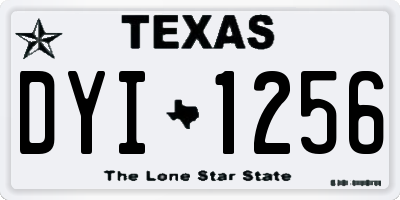 TX license plate DYI1256
