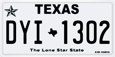 TX license plate DYI1302
