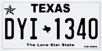 TX license plate DYI1340