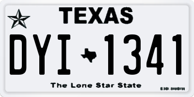TX license plate DYI1341