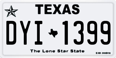TX license plate DYI1399