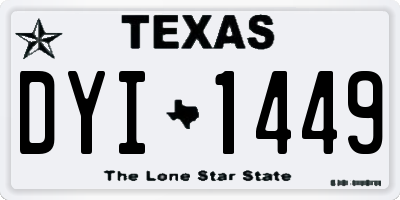 TX license plate DYI1449