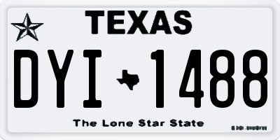 TX license plate DYI1488