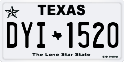 TX license plate DYI1520