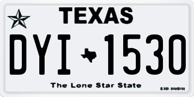 TX license plate DYI1530