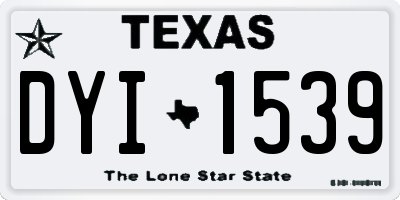 TX license plate DYI1539