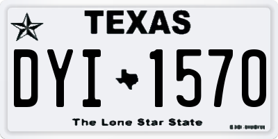 TX license plate DYI1570