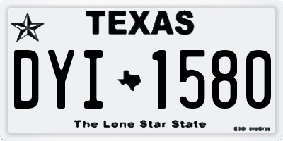 TX license plate DYI1580