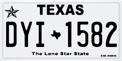 TX license plate DYI1582