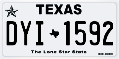 TX license plate DYI1592