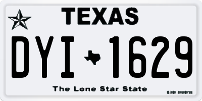 TX license plate DYI1629