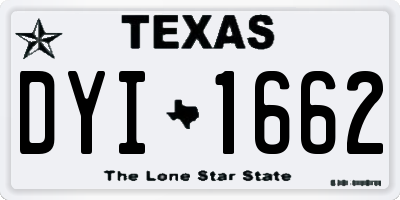 TX license plate DYI1662