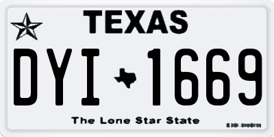 TX license plate DYI1669