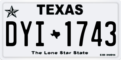 TX license plate DYI1743