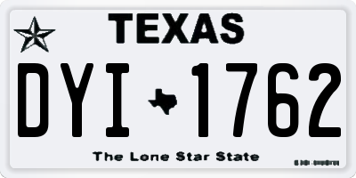 TX license plate DYI1762