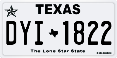 TX license plate DYI1822