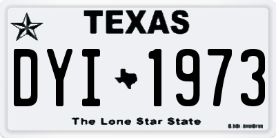 TX license plate DYI1973
