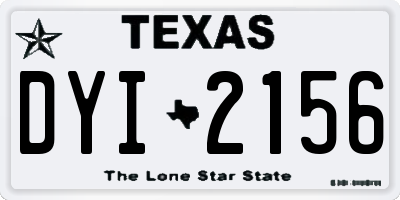 TX license plate DYI2156