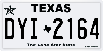 TX license plate DYI2164