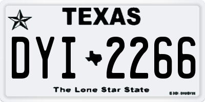 TX license plate DYI2266