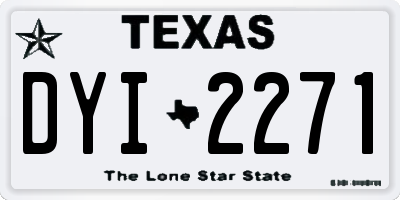 TX license plate DYI2271