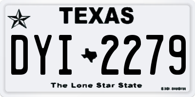 TX license plate DYI2279