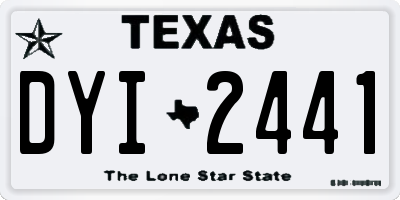 TX license plate DYI2441