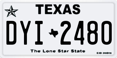 TX license plate DYI2480