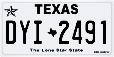 TX license plate DYI2491