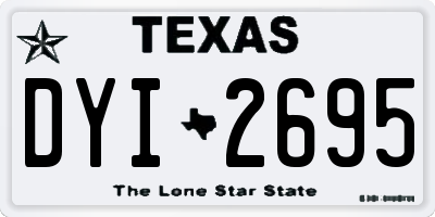 TX license plate DYI2695