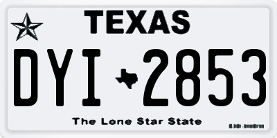 TX license plate DYI2853