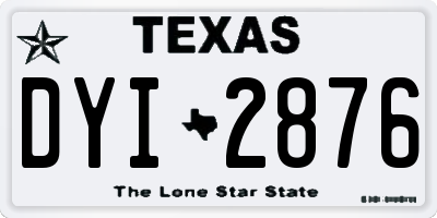 TX license plate DYI2876