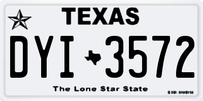 TX license plate DYI3572