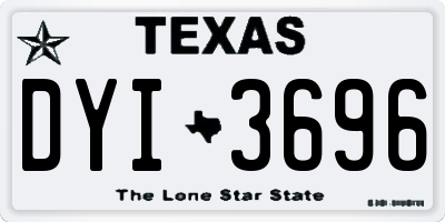TX license plate DYI3696